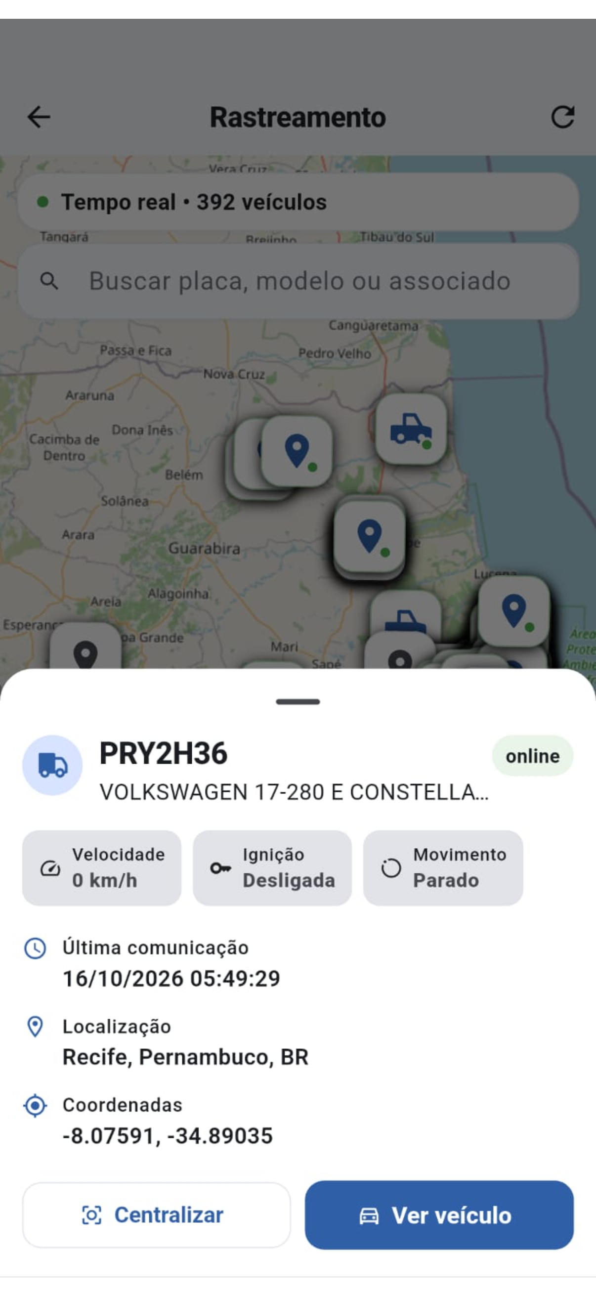 Tela 5 do GestorTrack Manager